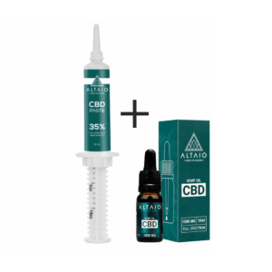 Pasta konopna CBD 35% 10ml ALTAIO + Olej konopny CBD 10% 1000mg 10ml ALTAIO