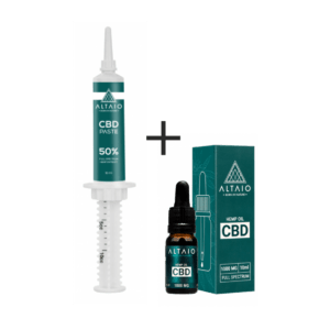 Pasta konopna CBD 50% 10ml ALTAIO + Olej konopny CBD 10% 1000mg 10ml ALTAIO